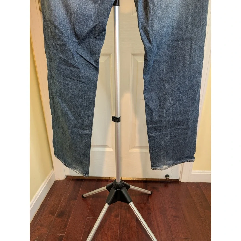 Tommy Hilfiger Jeans Rogar‎ Blue Straight Leg Moto Detail Medium Wash - Size 34